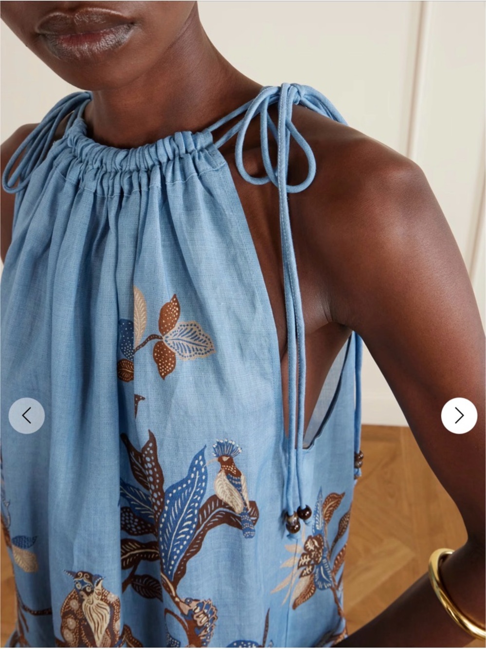ALÉMAIS
Georgie gathered tiered printed ramie mini dress - Picture 2 of 10